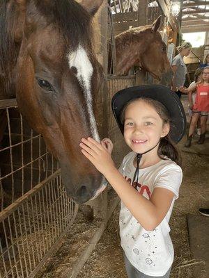 My daughter bonded with this horse from her first day at farm camp!