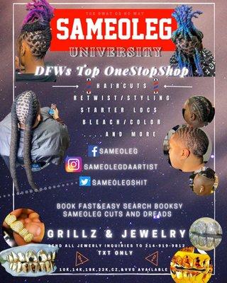 All Things SameOleG , only thing not mentioned in this Ad is the Clothing. ALL HAIRCUTS AND LOCS IN PHOTO DONE BY SAMEOLEG.