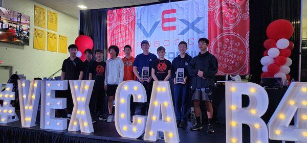 Two Rolling Robots won Tournament Finalist at 2024 VEX Robotics CA State Championship.