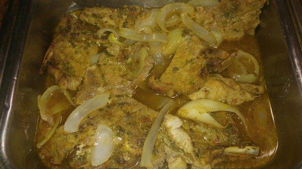 Baked pork chops with onions