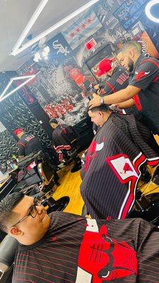 Inside Bacano barbershop