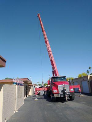 Richard from heat Slayer hvac is installing brand new air conditioner on our condo roof. Great job !