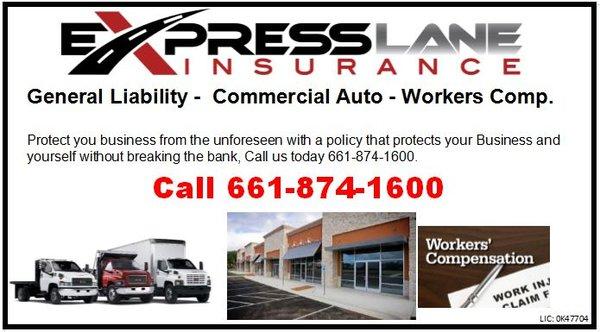 Need to Insure your business ?? or your Commercial car?  Call us let us walk you through it.