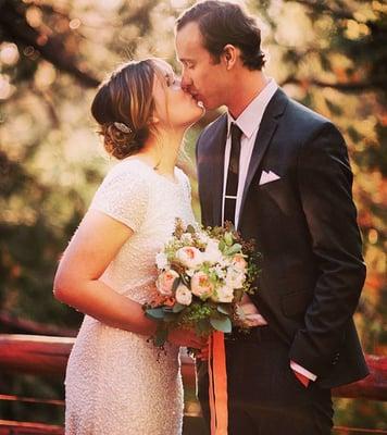 Beautiful bouquet for Rebecca & Zach in Idyllwild elopement!