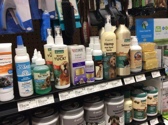 Ear cleaners, ear wash, topical creams, hot spot sprays, skincare essentials and more! Your dog's gonna be so happy!