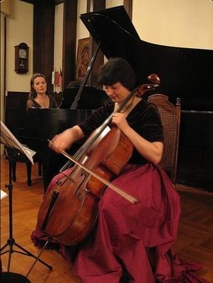 Lora and Diliana Momtchilova, the cellist. They both graduated from Julliard and are world class musicians.