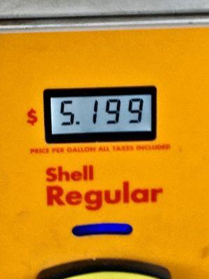 Holy crap! When will this madness end? Went up 20 cents since yesterday afternoon.