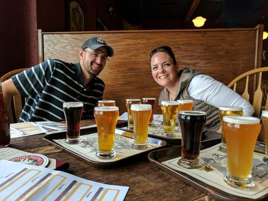 Happy tasters at Meritime's Jolly Roger Taproom.