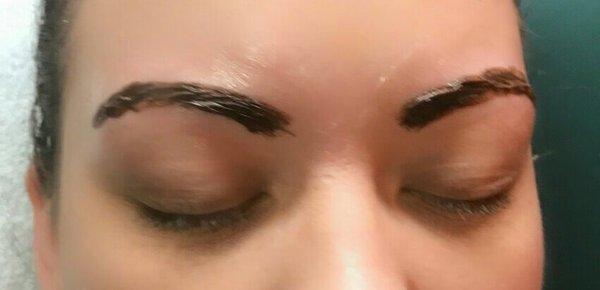 Eyebrow tinting!