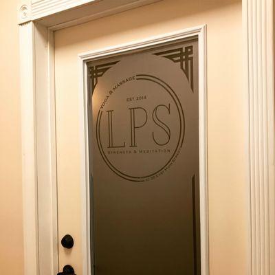 The entrance to the LPS Yoga & Massage Studio.