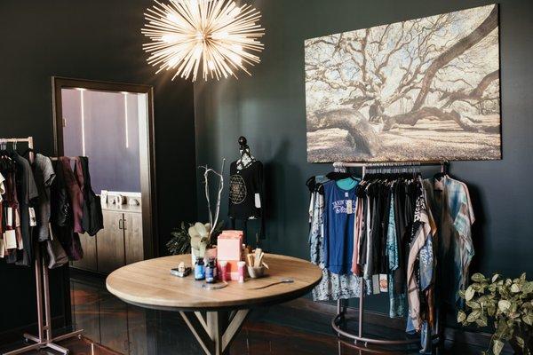 Boutique with brands like Jade Yoga, Liforme, Lululemon, Spiritual Gangster, and more....