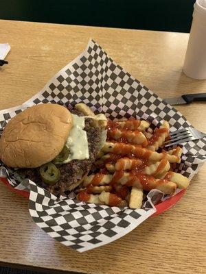 Jalapeño burger!!