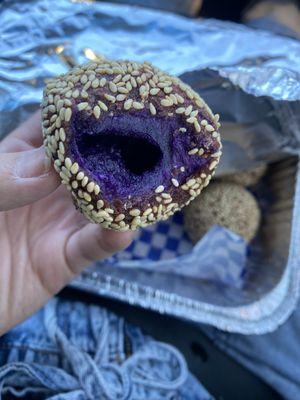 Ube Buchi (Ube Sesame Ball)