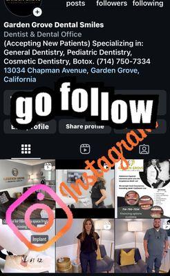 Go follow Garden Grove Dental Smiles on Instagram!