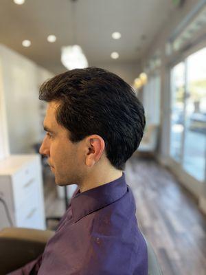 Men's curly haircut