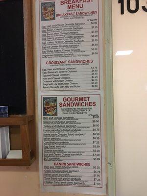 Food menu