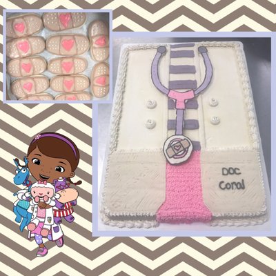 Doc McStuffins cake and cookies!