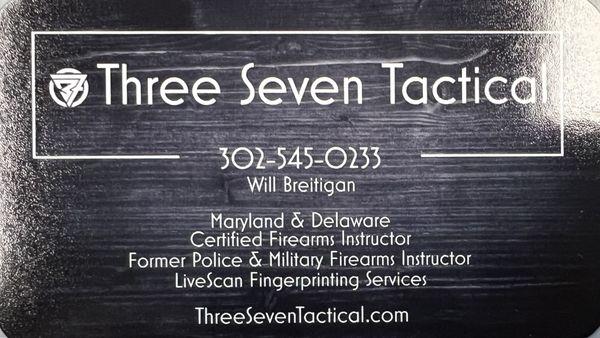 Three Seven Tactical, LLC.
Firearms Training
Fingerprinting
www.threeseventactical.com