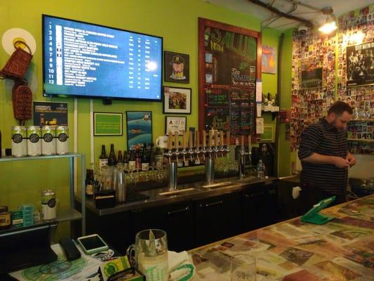 Beer on draft and plenty of variety in the coolers.