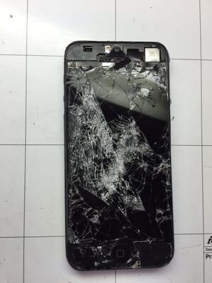 This phone was run over by at least a couple cars on Market St.  A little TLC and a new screen was all it needed.