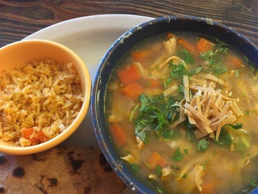 Caldo Tlalpeno, it was one of the daily specials.