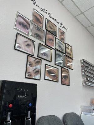 Eyelash style wall