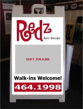 Sandwich Board with Dry Erase Section for Custom Message