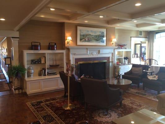 This is a picture of the upper lobby at the beautiful Stage Neck Inn, in York Harbor, ME...