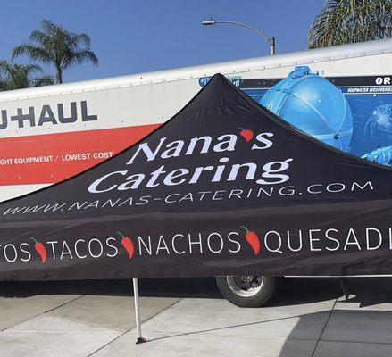 Look for the red  Nanas Catering