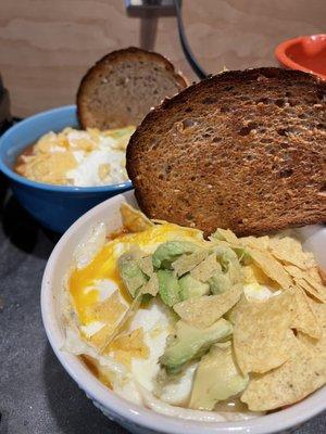 Hot taco bowls for an icy Valentine's brunch! - 02.14.2021 - made using an electric griddle in one of the HEATED cabins