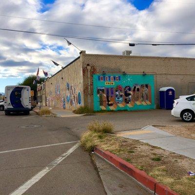 One of the many murals adorning the outside of Miller's Surplus.