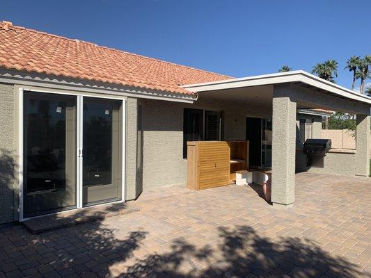 Retracting bug screen patio doors. Let that beautiful fall air in without the bugs.