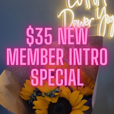 $35 New Member Intro Special! One week unlimited yoga.