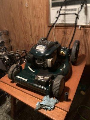 Customers push mower we fixed