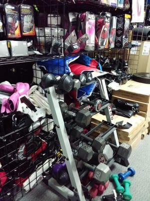 It's a wee bit messy but the store is jam-packed with sporting goods...new and used.