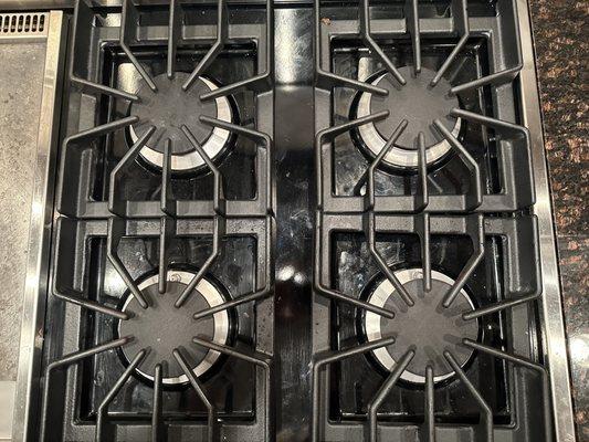 Repaired Viking stove top