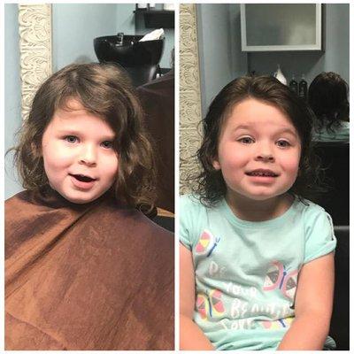 Kids are always welcome! Before and After!