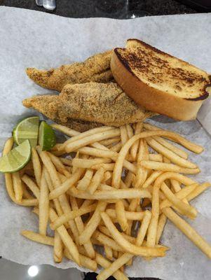 3 piece catfish and chips