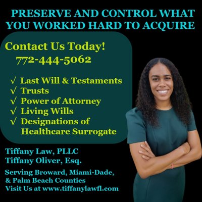 We create the following: 
Last Will & Testaments
Trusts
Power of Attorney
Living Wills
Designation of Healthcare Surrogates