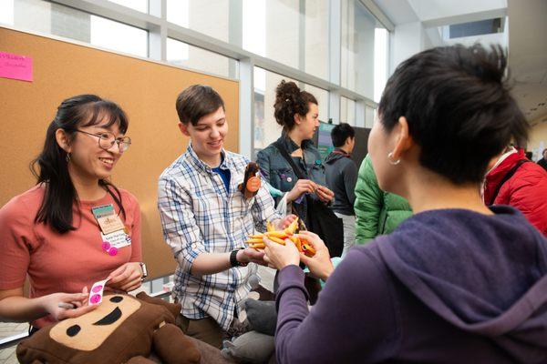 Olin students share their projects during the 2019 Fall Expo on campus.