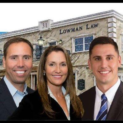 Joseph Lowman, Stephanie Lowman, and Brent Lowman. Lowman Law office in Brooksville, Florida