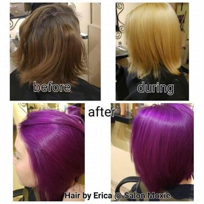 Beautiful before and after by Stylist Erica