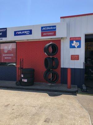 New tires outside showroom!