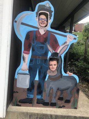 Outside the coal mining exhibit if you're feelin' goofy!