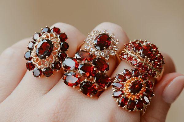 Garnets! Did you know this fiery stone is thought to boost confidence, promote creativity, and give peace of mind?