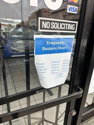 Even with temporary business hours posted, they are always late to open