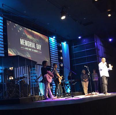 There's Pastor Gary- our lead pastor honoring those fallen on Memorial Day