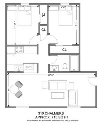 310 Chalmers Floor Plan