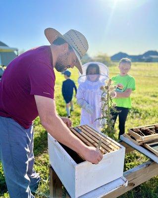 Our family keeping bees in Thibodaux and Houma, LA.