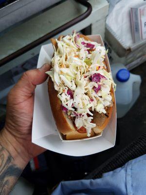 The Texan Shaved steak and Cole slaw. Good stuff